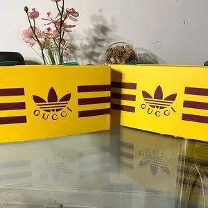 GUCCI x ADIDAS GG Platform Magic Sponge Sandals - YELLOW - Men 10.5US Gucci | Shoes | Adidas Gucci X Gg Platform Sandals Mens  main image 2